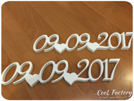 Изрязване на обемни букви (дати) от пено pvc с CNC фреза(рутер)